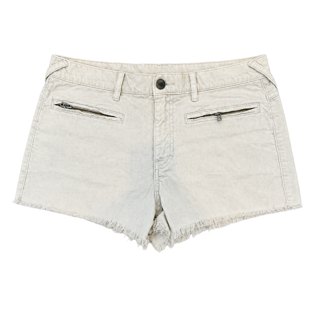 Free People Corduroy Raw Hem Zipper Pocket Shorts Size 30 1