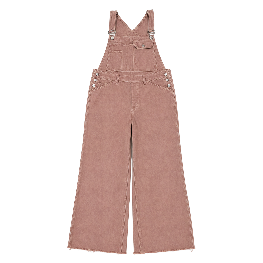 Vintage 90s Calvin Klein Jeans Wide Leg Utility Overalls in Mauve Brown 1