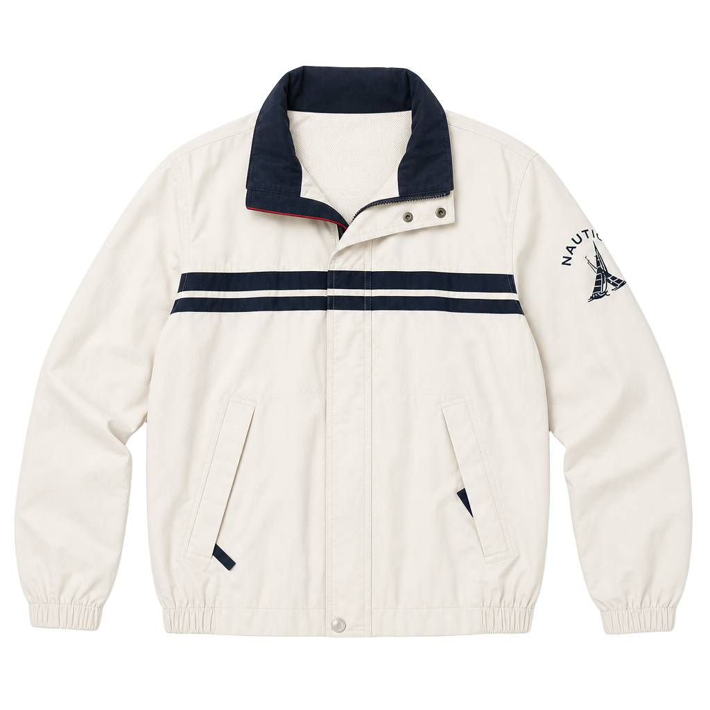 Vintage Nautica Competition Sailing Jacket with Logo Sleeve Detail 1