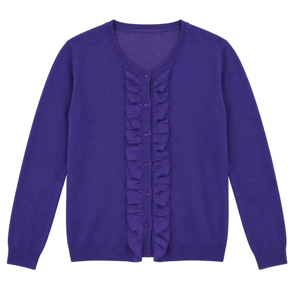 New York & Company Cardigan Size XL Purple Ruched Button Down 1