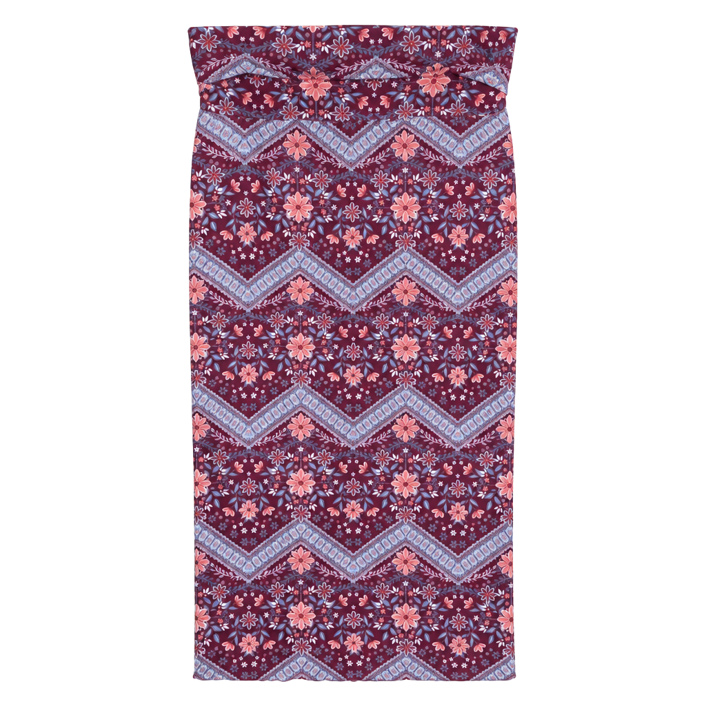 Joe B Maxi Skirt Size X-Large Floral Print Foldover Waist 1