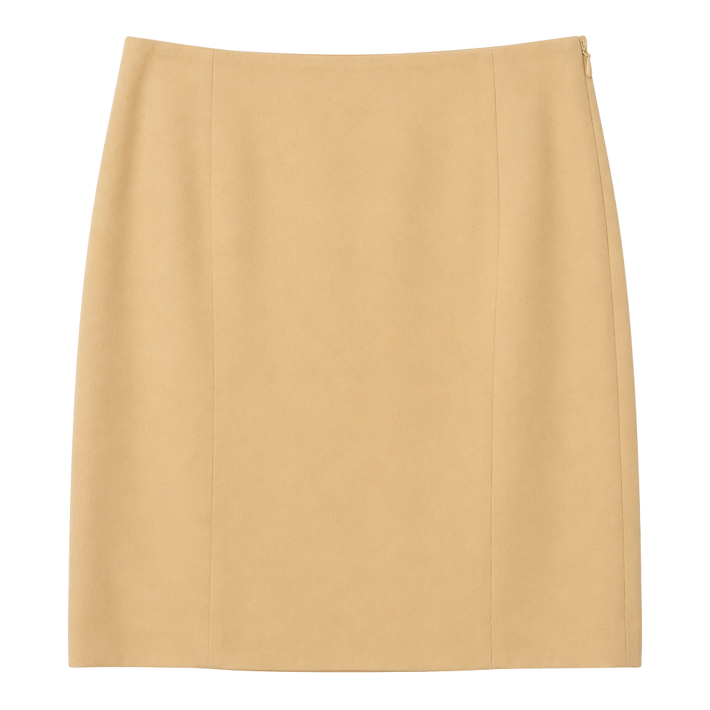 Liz Claiborne Silk Pencil Skirt Size 8 Yellow 1