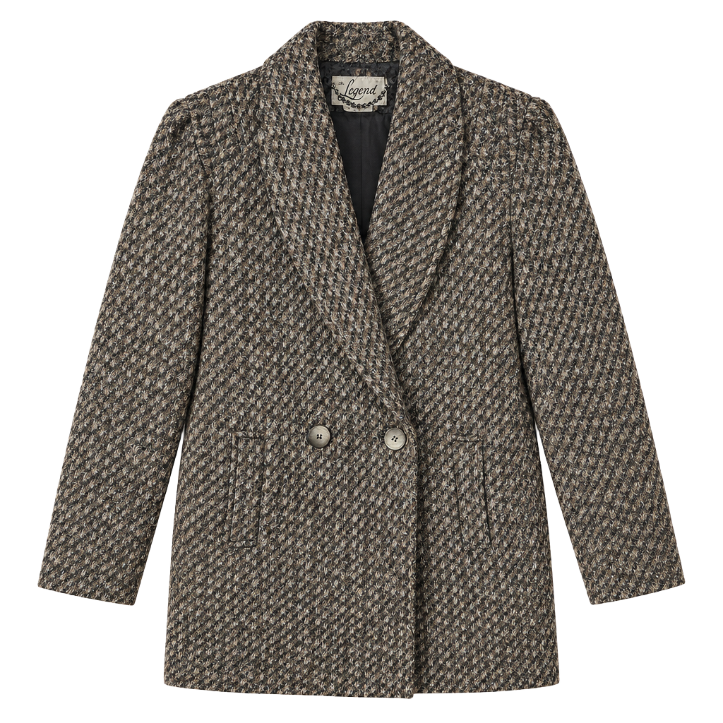 The Legend Tweed Jacket Size 9/10 Brown Wool Blend Blazer 1