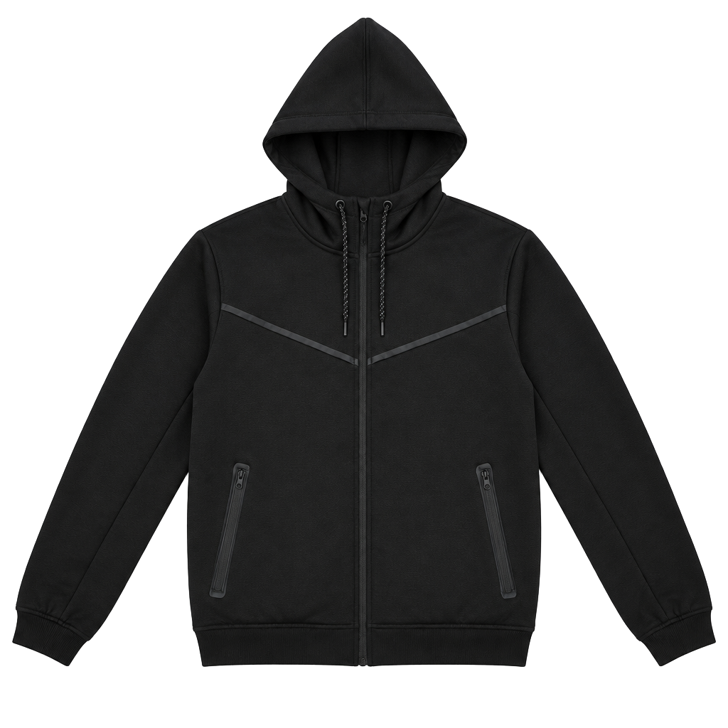 RGSTR Men's Tech Fleece Full-Zip Hoodie Black XL 1
