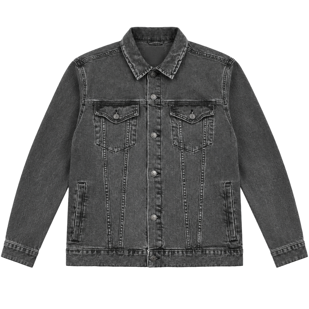 Old Navy Denim Jacket Size M Gray Washed Trucker 1