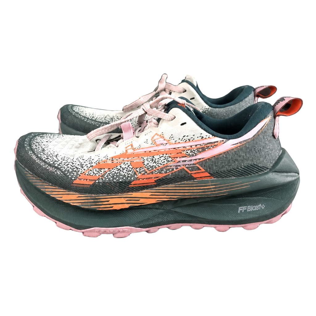 ASICS Trabuco Max 4 Trail Running Shoes Cold Moss Nova Orange 1