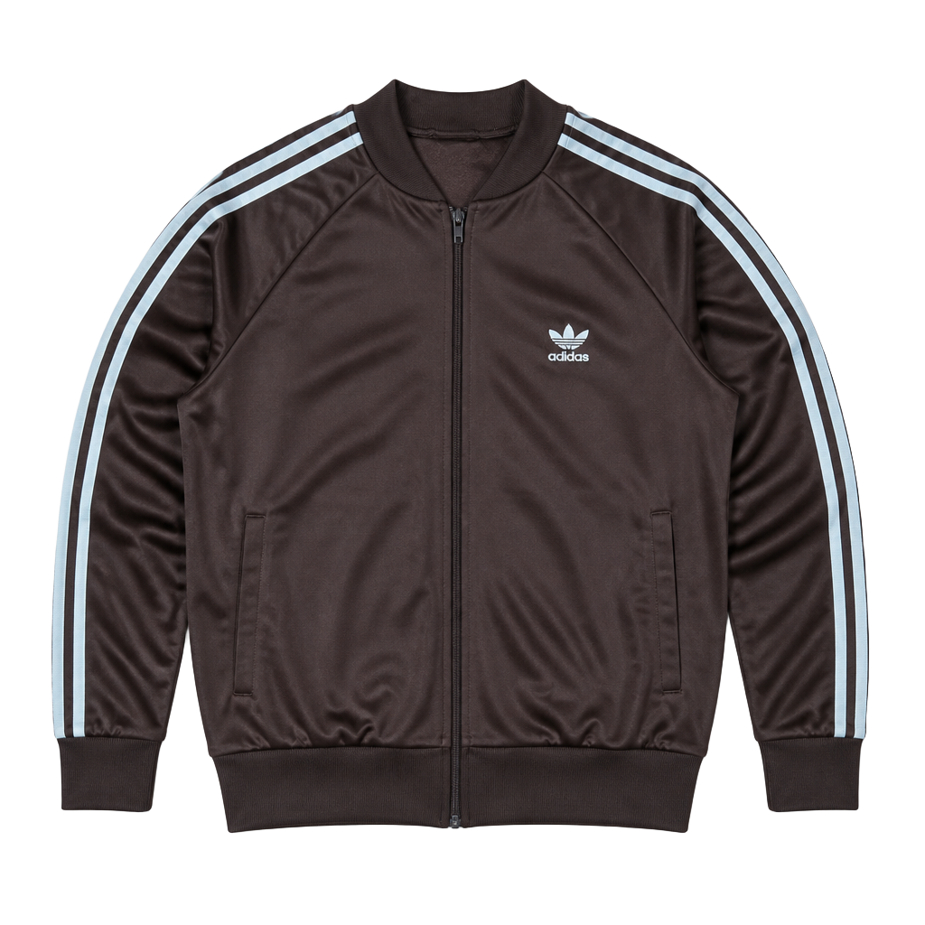 Vintage adidas Originals Superstar Brown Trefoil Track Jacket XL Jacket 1