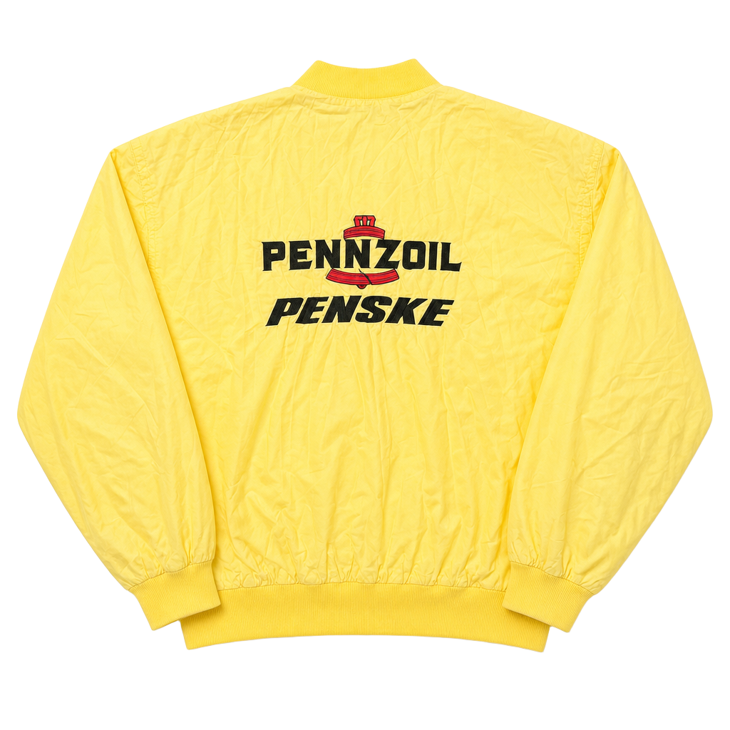 Hugo Boss Penske Penzoil Racing JOEY LOGANO Yellow Bomber Jacket Size Men's L 1