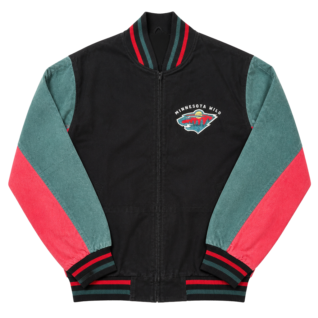 Vintage Minnesota Wild bomber jacket Large 1