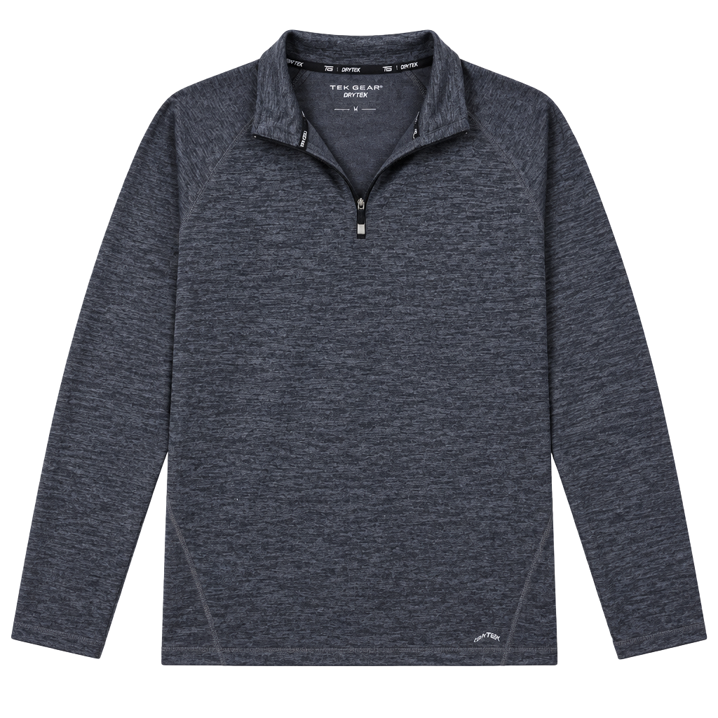 Tek Gear Dry Tek Half Zip Pullover Size X-Large Gray Heather Performance 1
