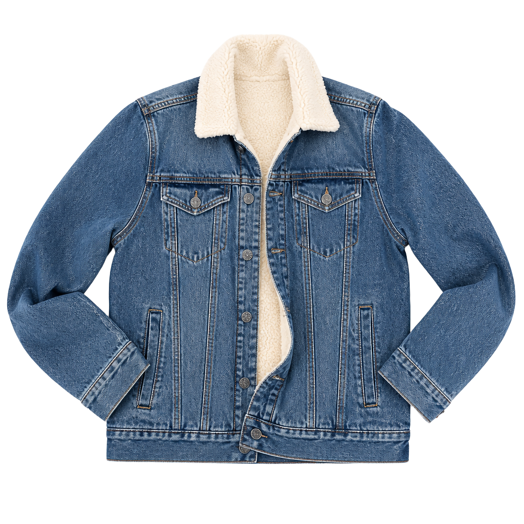Hot Topic Denim Jacket Men's Small Sherpa Lined Collar Jean Trucker 1