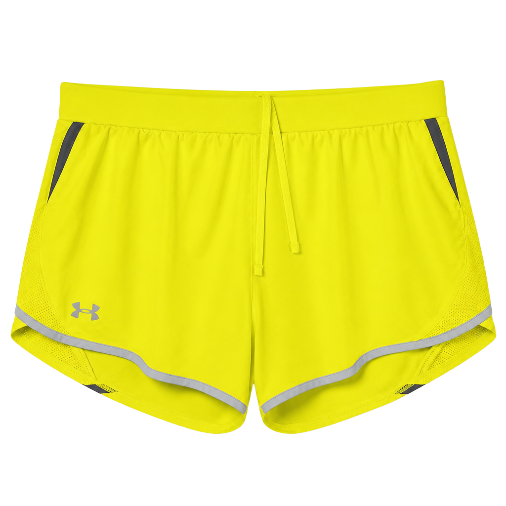 Under Armour Women's Fly By 2.0 Running Shorts Yellow Size Large 1