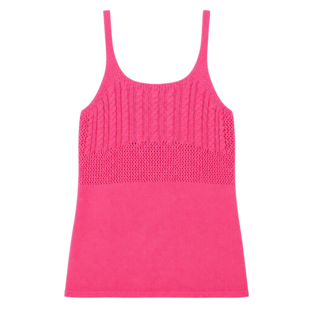 Zara Pink Crochet Knit Mini Square Neck Dress Size L 1