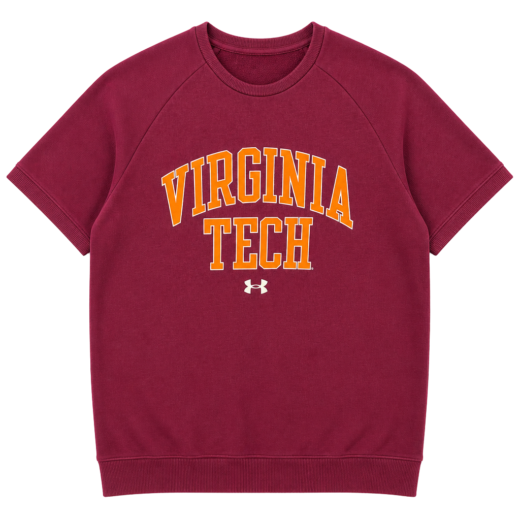 Under Armour Virginia Tech Hokies Maroon Crewneck Sweatshirt Medium 1