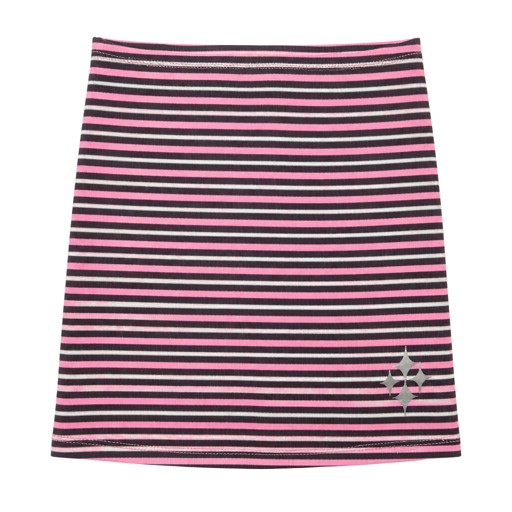Jofit Pink and Grey Striped Quarter Zip Golf Top 1