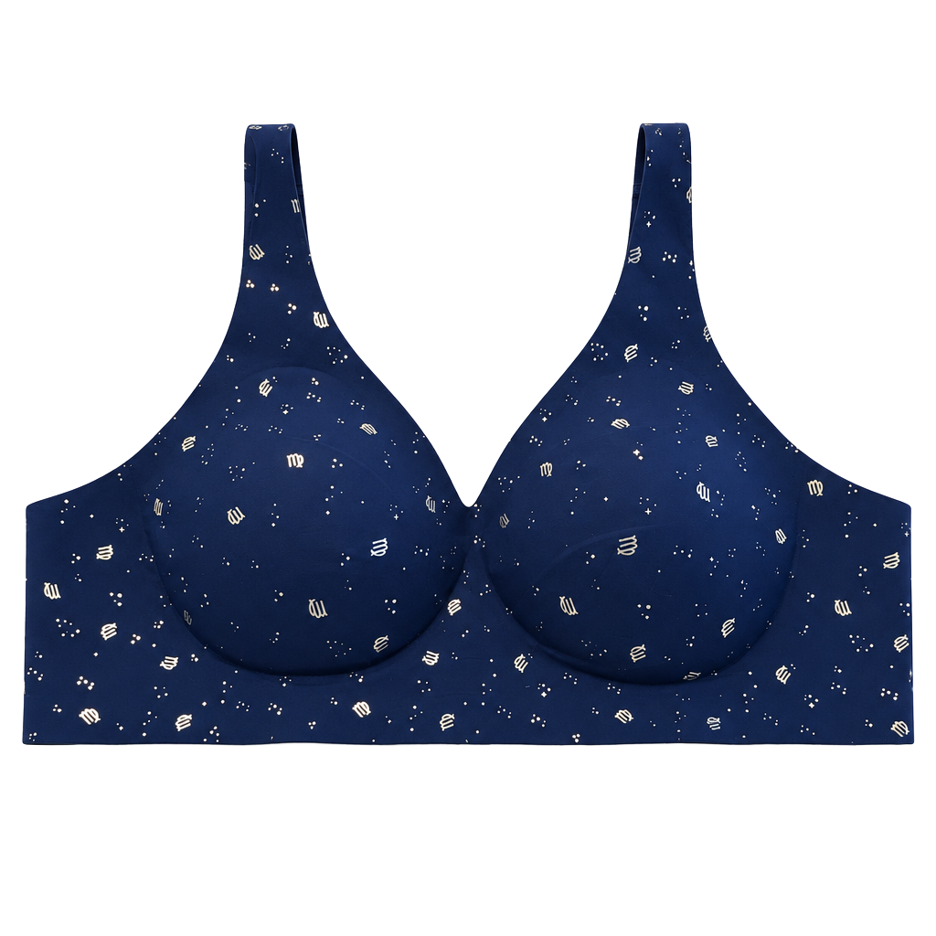 Knix Revolution V-Neck Bra XXXL Virgo Blue Gold Star 1
