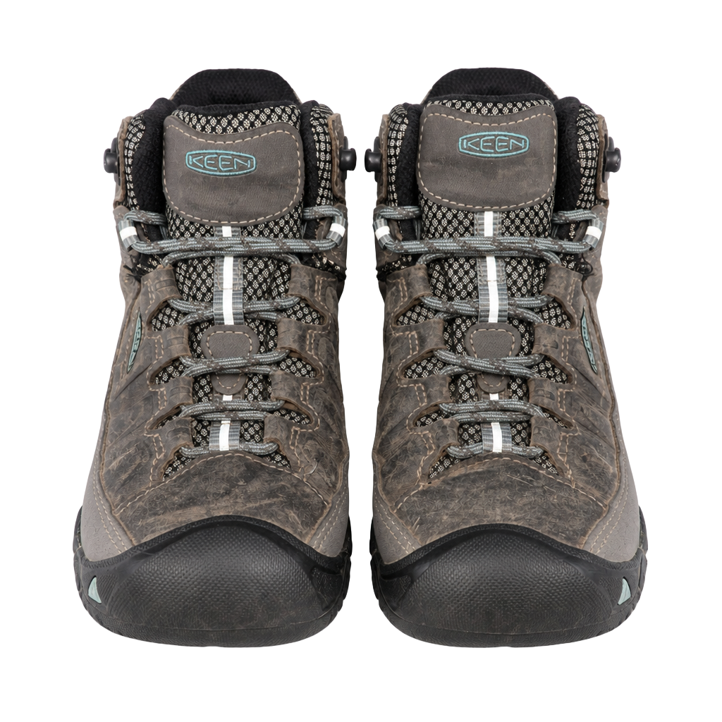 Keen Targhee III Mid Waterproof Hiking Boots Size 6.5 Magnet/Atlantic Blue 1