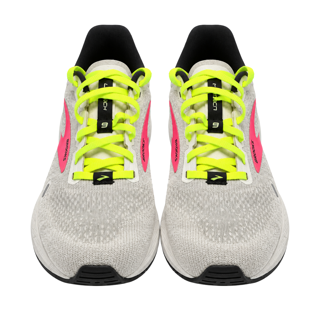 Brooks Launch 9 Size 8 White Pink Nightlife Running Shoes 1