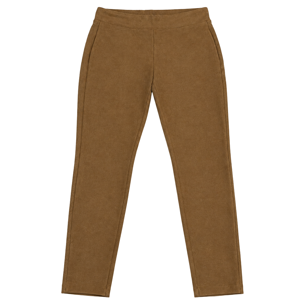 Brooks Brothers Faux Suede Leggings Size 8 Brown Pull On Skinny Pants 1