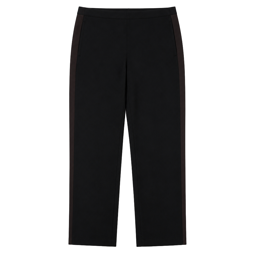Athleta Black Pants Size 12/T 12/G Side Stripe 1