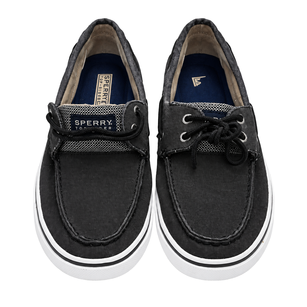 Sperry Halyard 2-Eye Size 8.5 M Black Canvas Boat Shoes 1