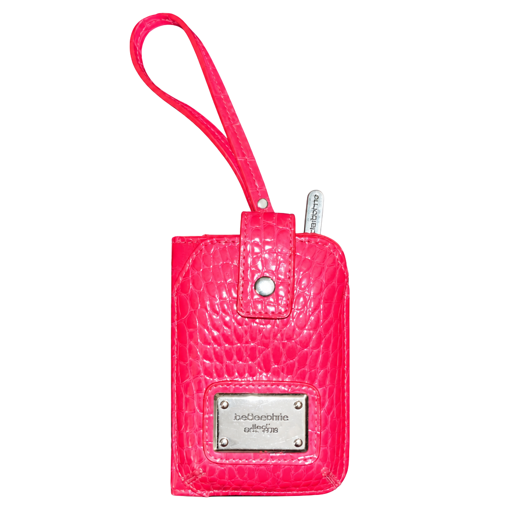 Liz Claiborne Hot Pink Faux Croc Phone Wallet Wristlet 1