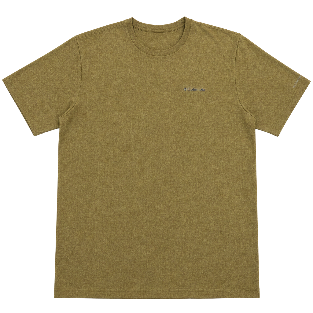 Columbia Men's Heathered Tan Short Sleeve T-Shirt Size XL 1