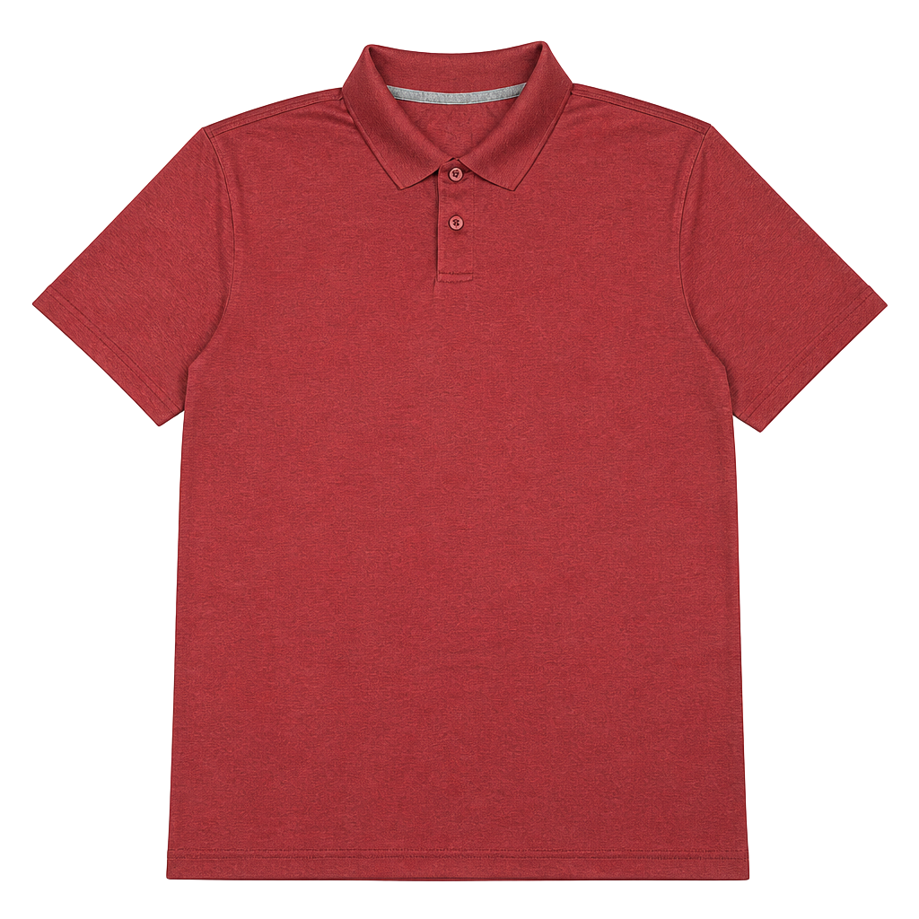 Pro Player Men's Performance Polo Shirt Red Heather Size Large 1
