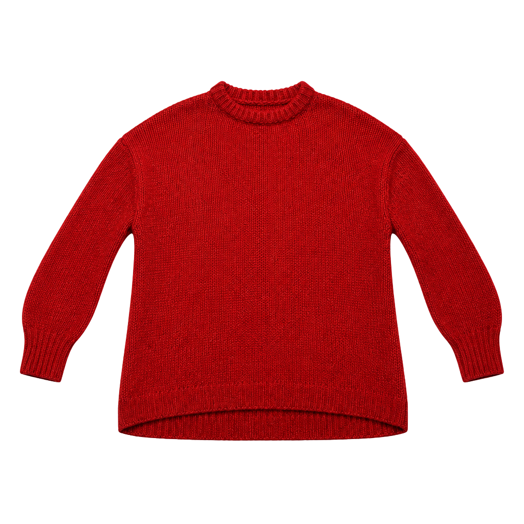 H&M Divided Red Knit Oversized Sweater Size M 1