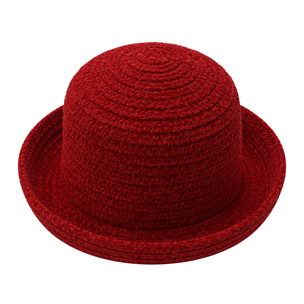 Betmar New York Red Chenille Bucket Hat 1