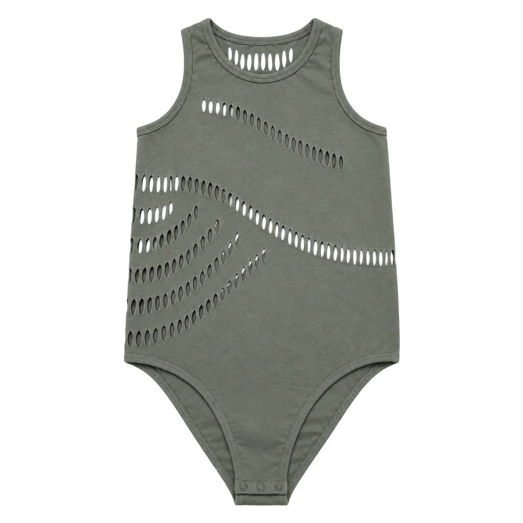 Adidas by Stella McCartney Bodysuit Olive Green Cutout Tank Top 1
