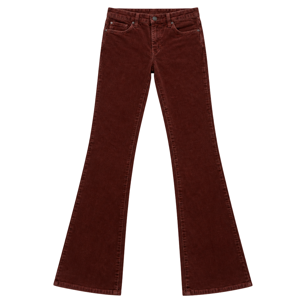 KUT from the Kloth Corduroy Flare Pants Size 4 Red Burgundy 1