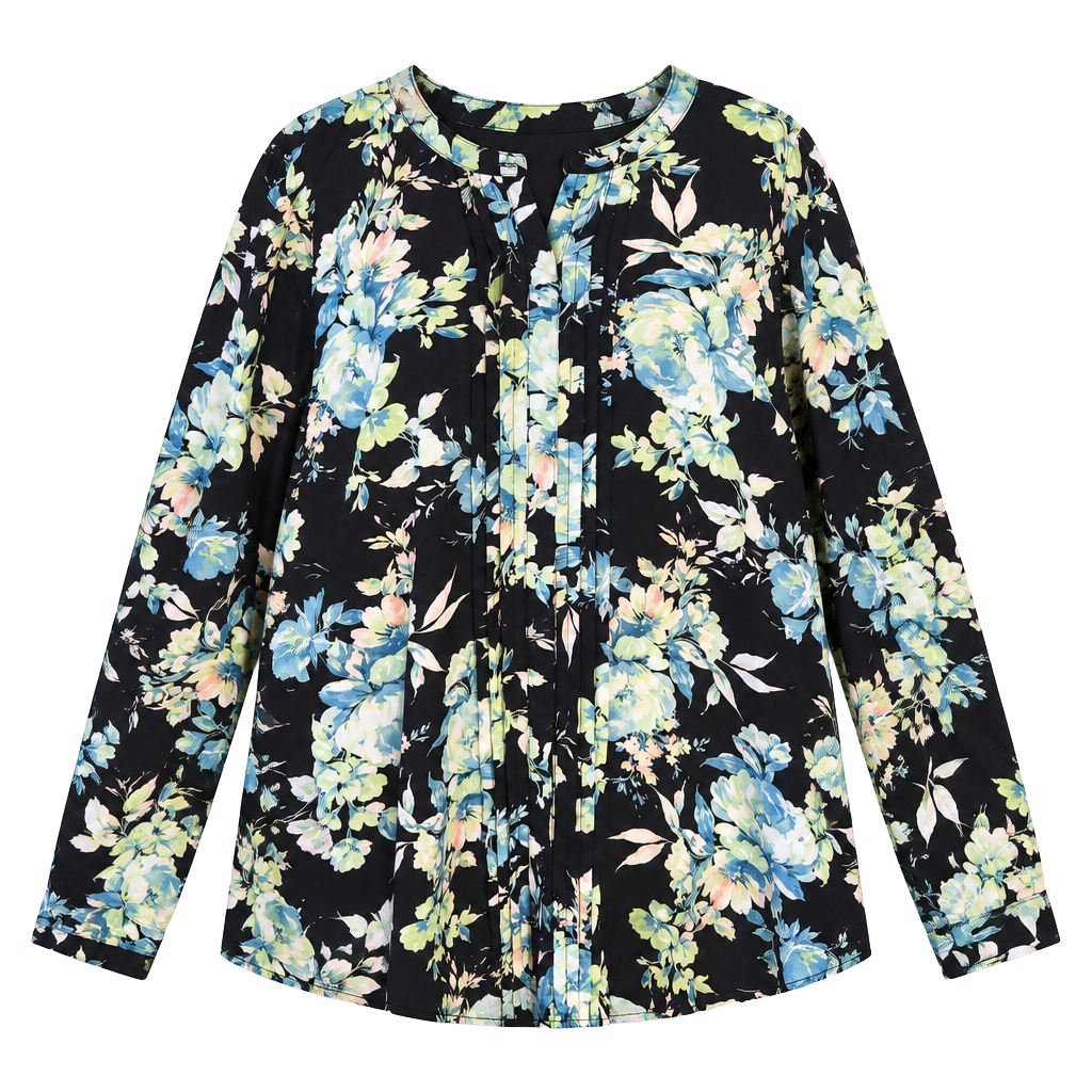 Torrid Georgette Pintuck Blouse Floral 1