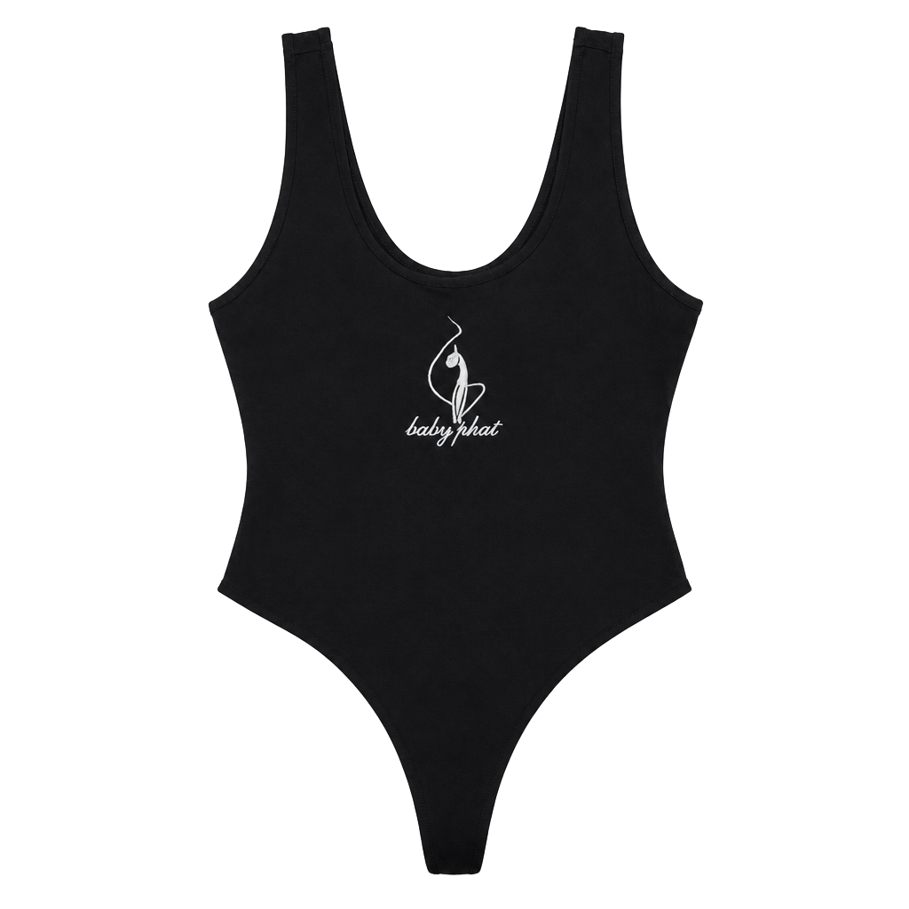 Baby Phat Bodysuit Size 0X Black Embroidered 1