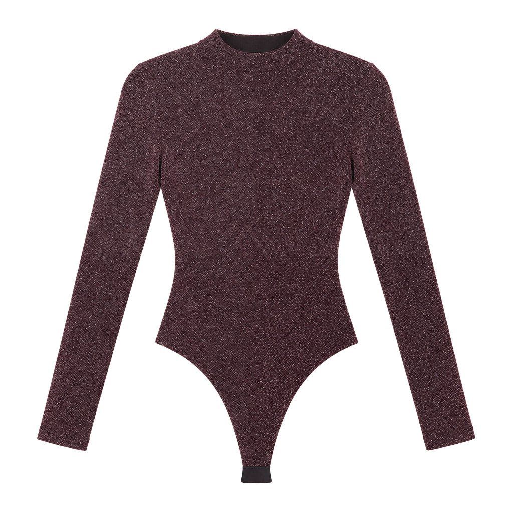 GB Metallic Mock Neck Bodysuit Size S 1