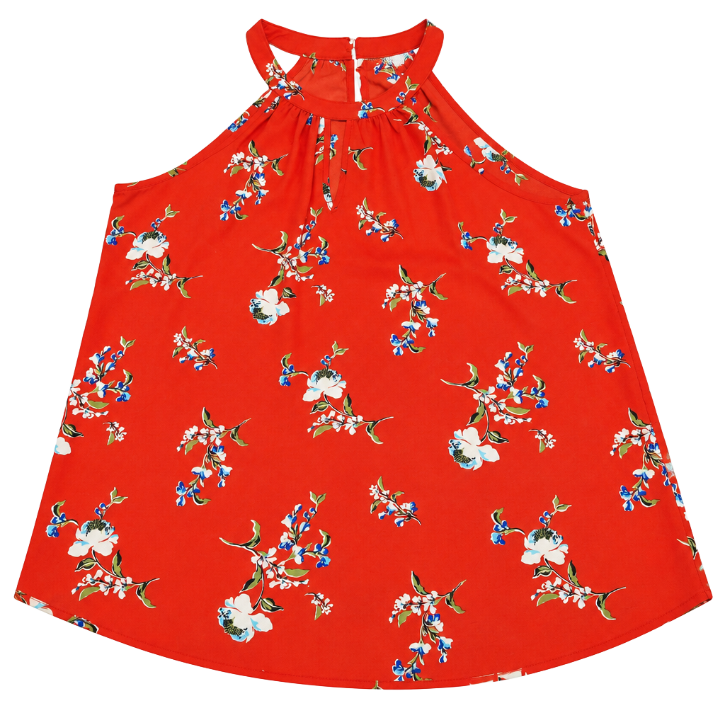 Papermoon Floral Halter Top Size L 1