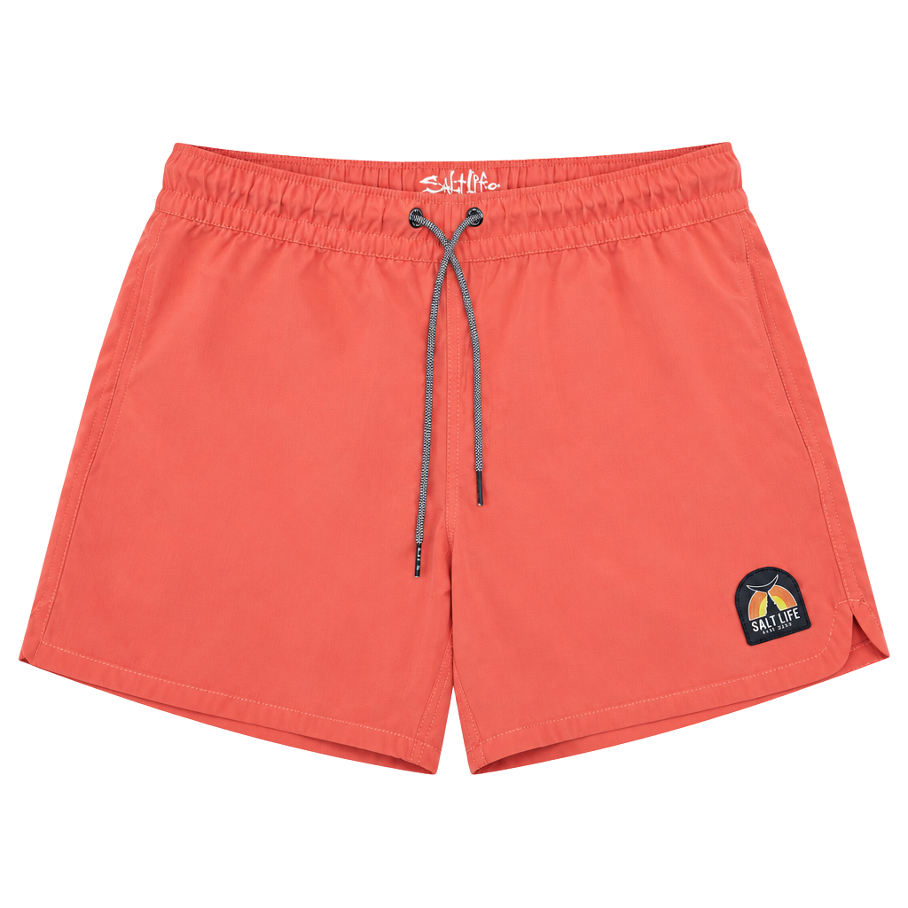 Salt Life Good Daze Volley Shorts Size Med Coral Pink 1