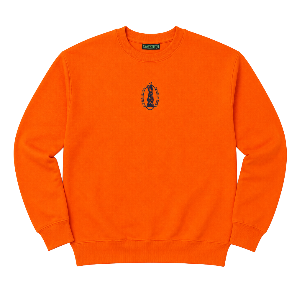 Camber Suffolk County Water Authority SCWA Orange Heavyweight Crewneck Sweatshirt Large 1