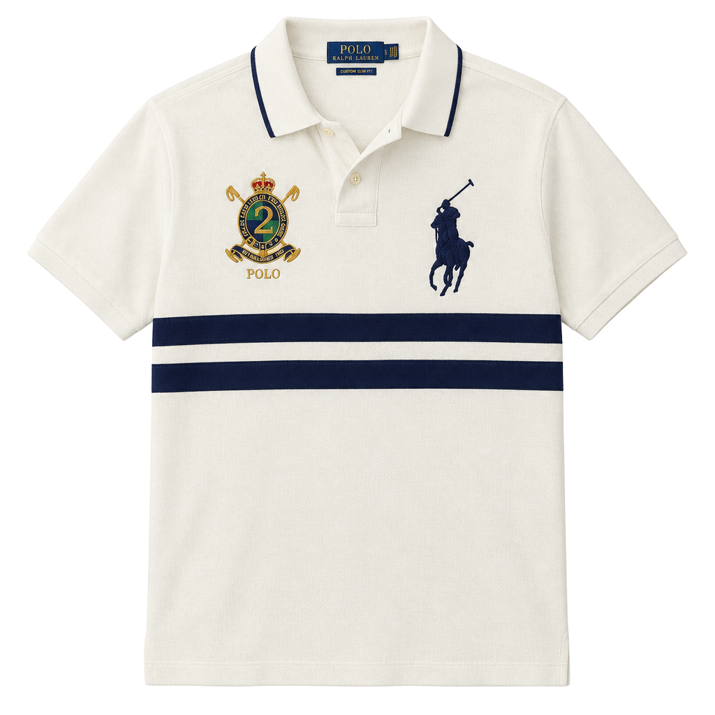 Polo Ralph Lauren Polo Shirt Size L White Custom Slim Fit Crest 1