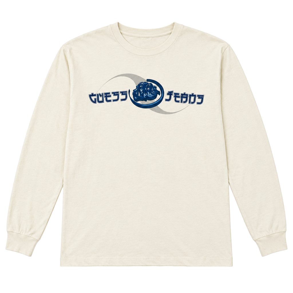 Guess U.S.A. Long Sleeve Graphic T-Shirt Size M Off White 1