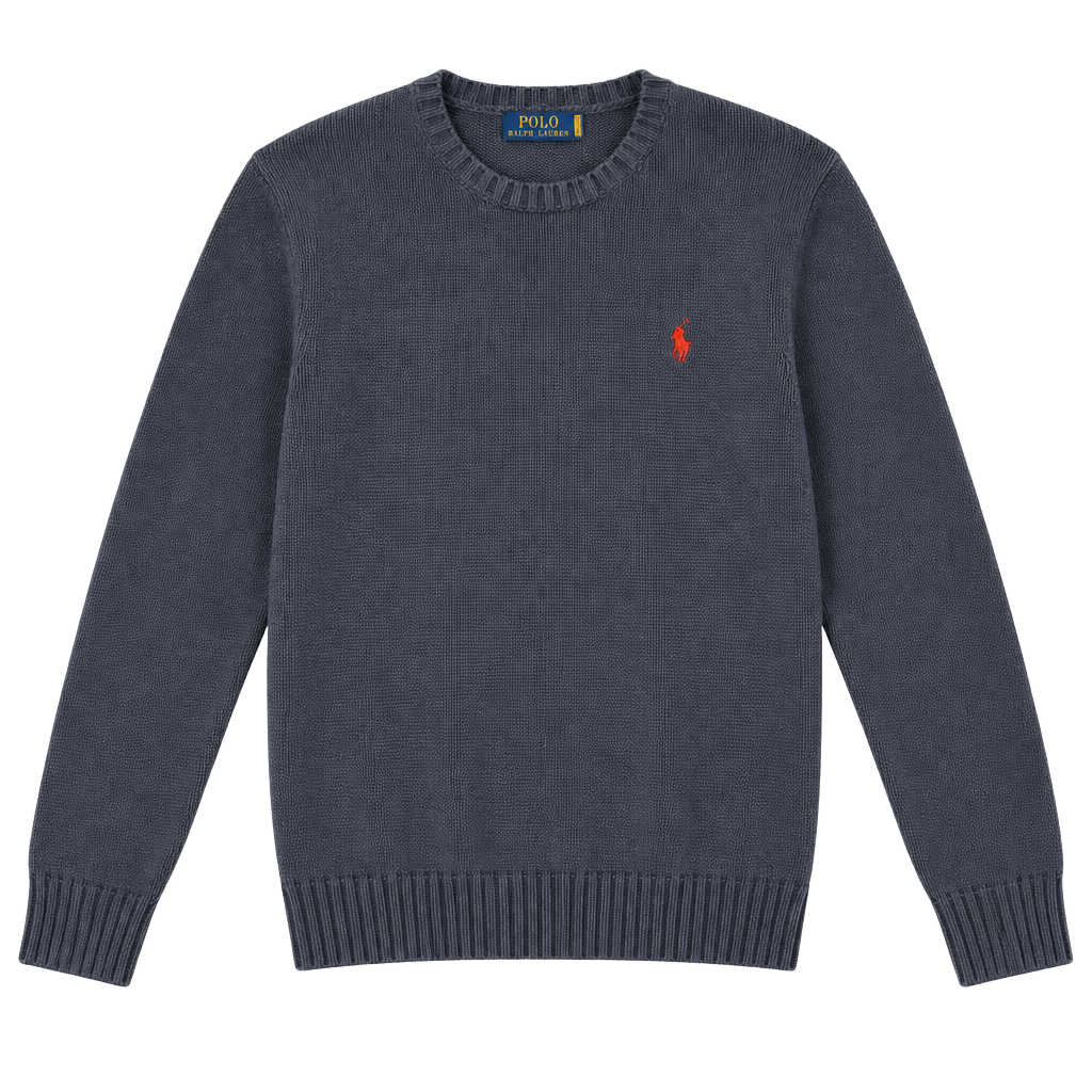 Polo Ralph Lauren Cotton Sweater Size XL Navy Blue Crewneck 1