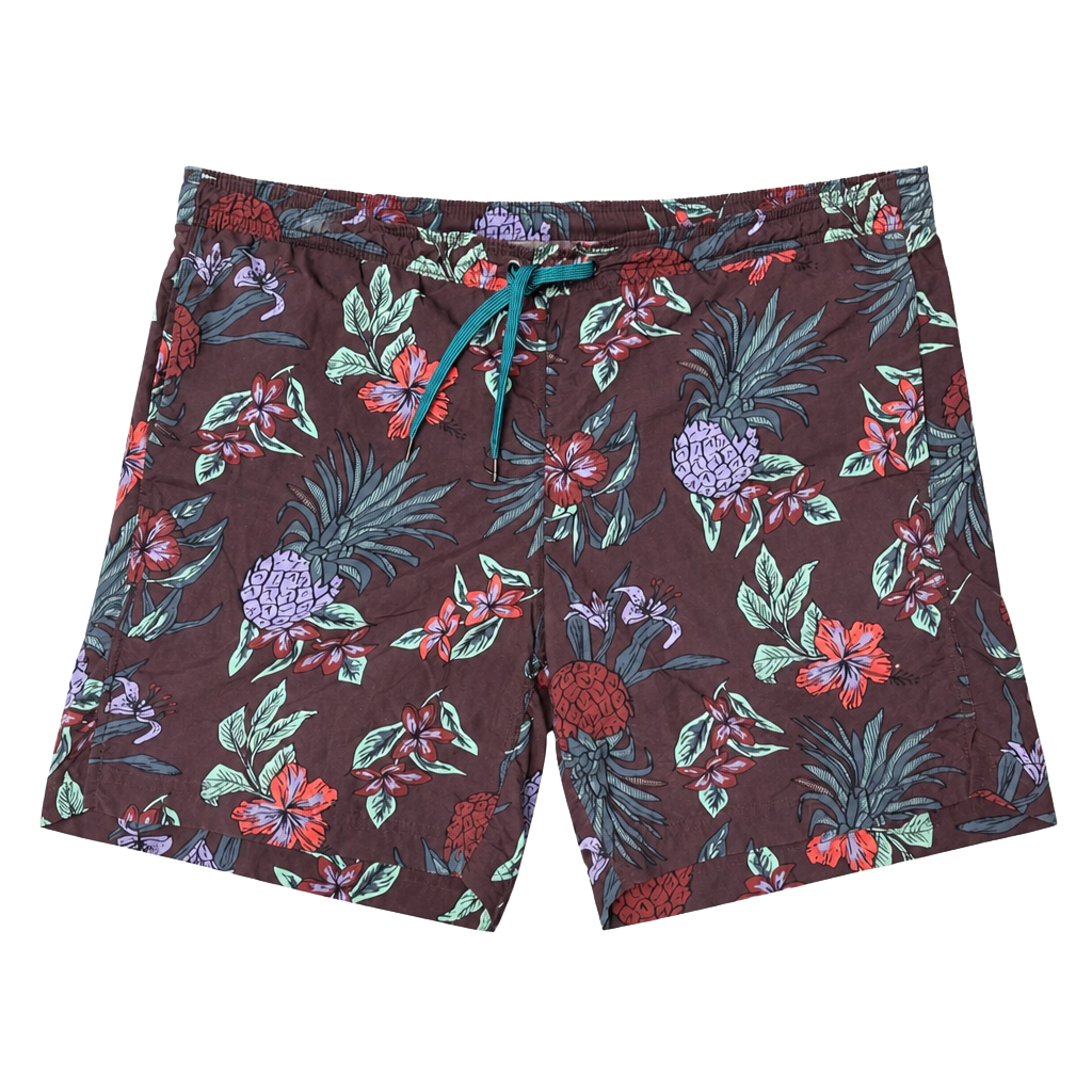 SAXX Cannonball 2N1 Mesh Floral Pineapple Performance Swim Shorts 1