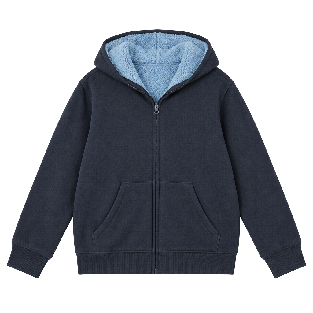Fuzzly Hooded Sweater Full Zip 1