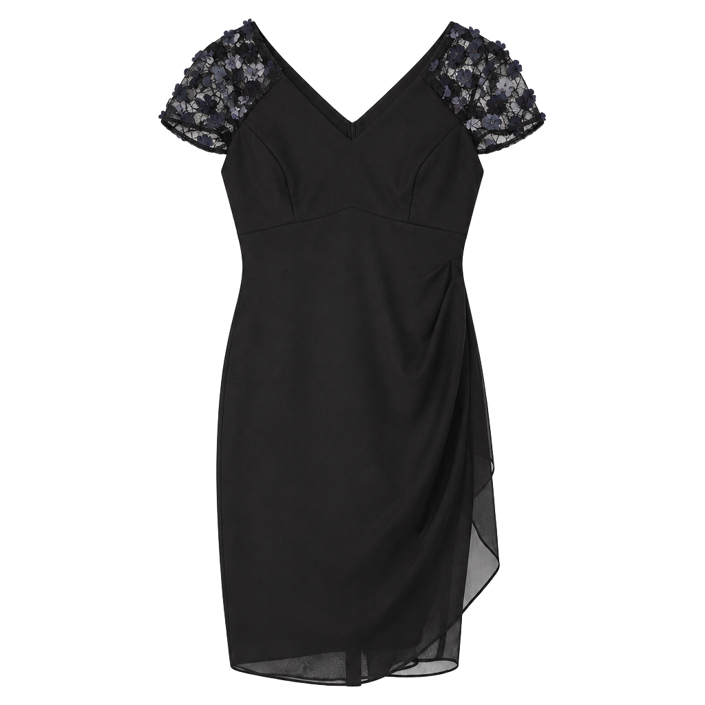 DJ-Jazz Dress Size 10 Black V-Neck 1