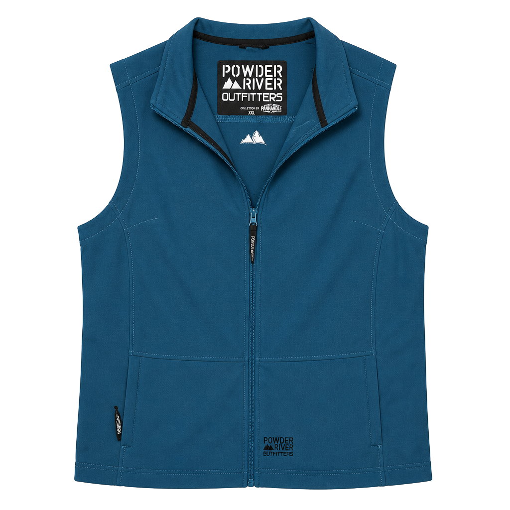 Powder River Outfitters Performance Teal Softshell Vest XXL 1
