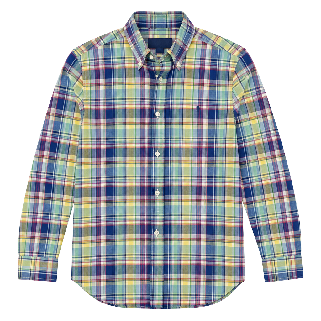Ralph Lauren Classic Plaid Button Down Boys S(8) 1