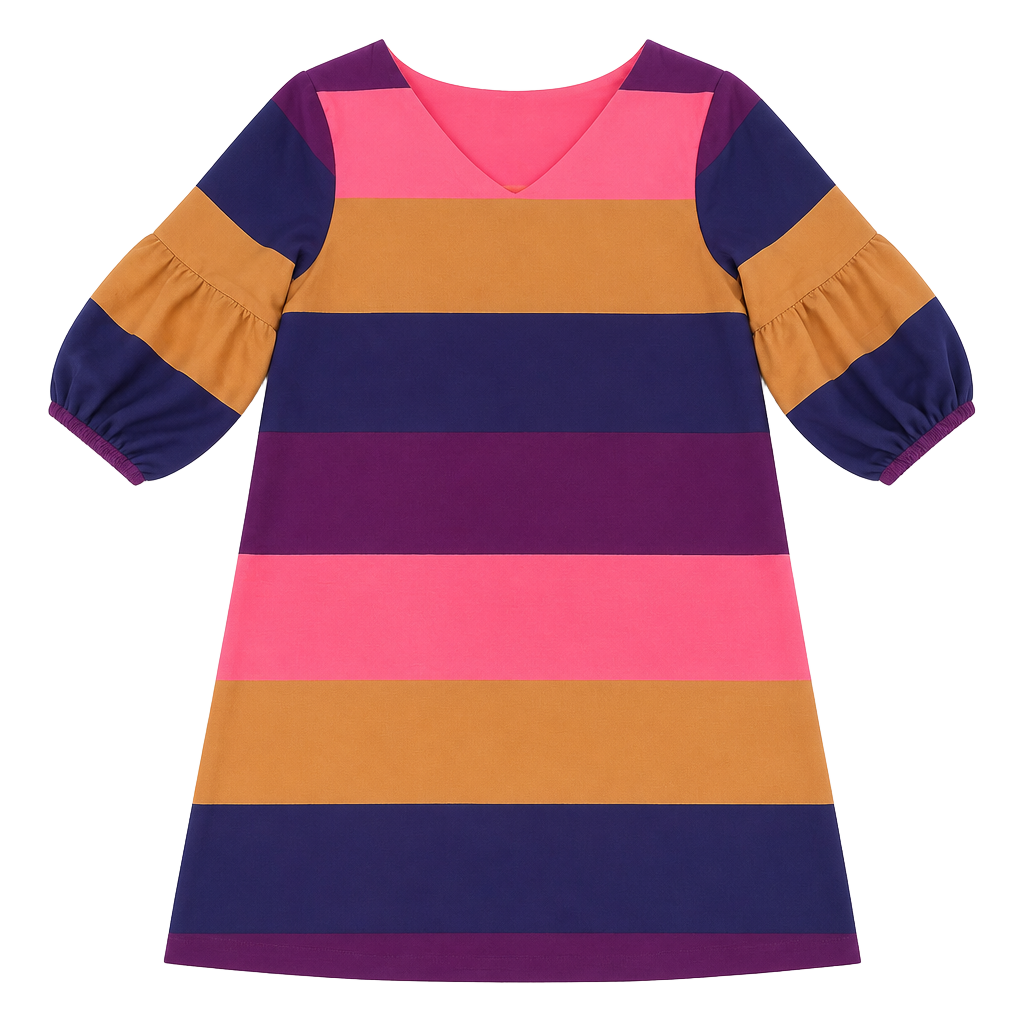 Girls striped flowy dress GB Girls L (10-12) 1