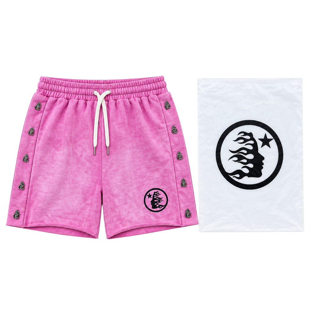 Hellstar Snap Shorts Pink 1