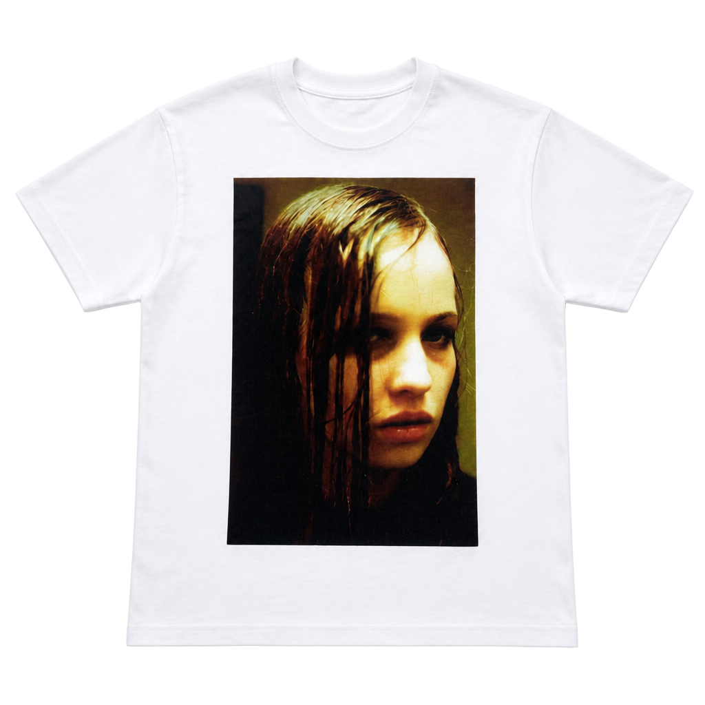 Raf Simons Christiane F Wet Hair Graphic T-Shirt White Size M 1