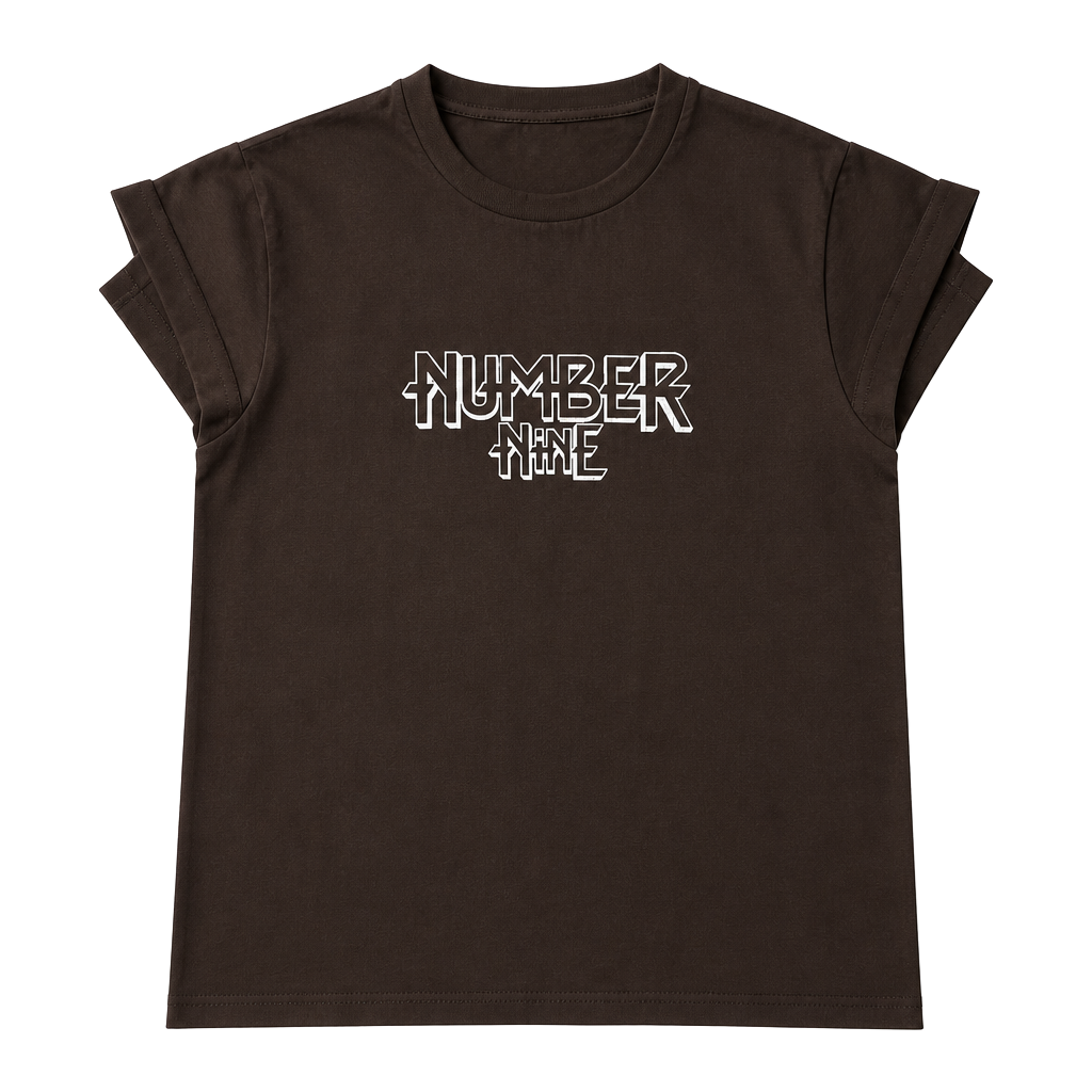 Number (N)ine SS05 Nightcrawler Logo Distressed Tee Brown 1